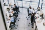 employees working at a startup