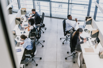 employees working at a startup