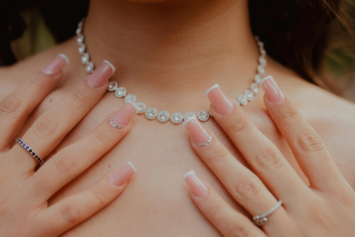 Modern woman wearing jewellery