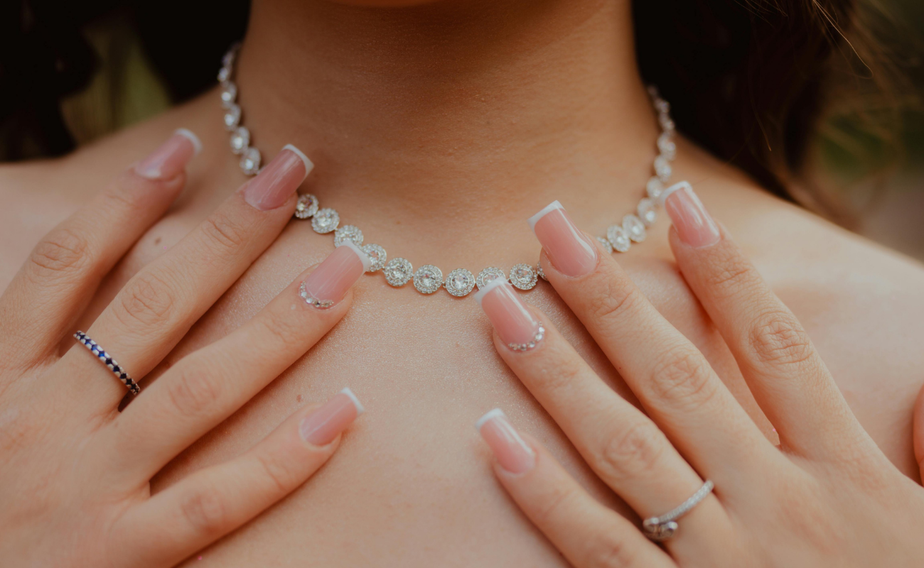 Modern woman wearing jewellery