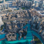 Aerial view of Dubai city